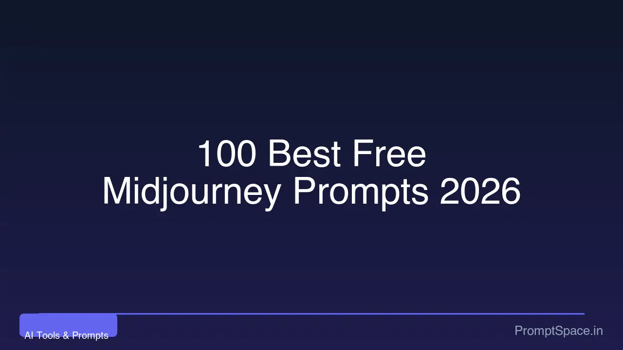 100 Best Free Midjourney Prompts for 2026 (Copy & Paste)