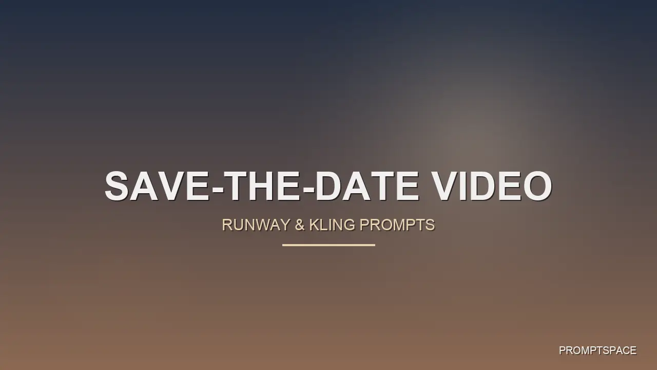 AI Save-the-Date Video Prompts: 25 Prompts for Runway & Kling AI (2026)