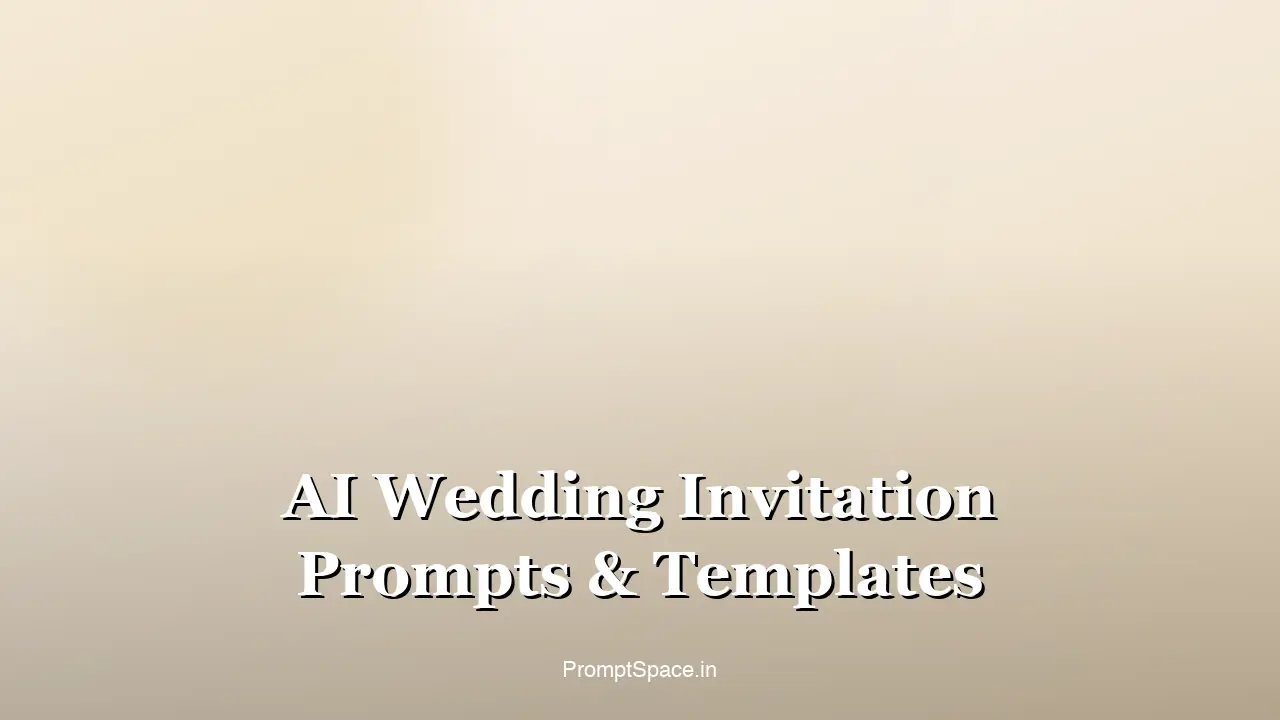 AI Wedding Invitation Prompts & Templates: 30 Designs for Every Style (2026)