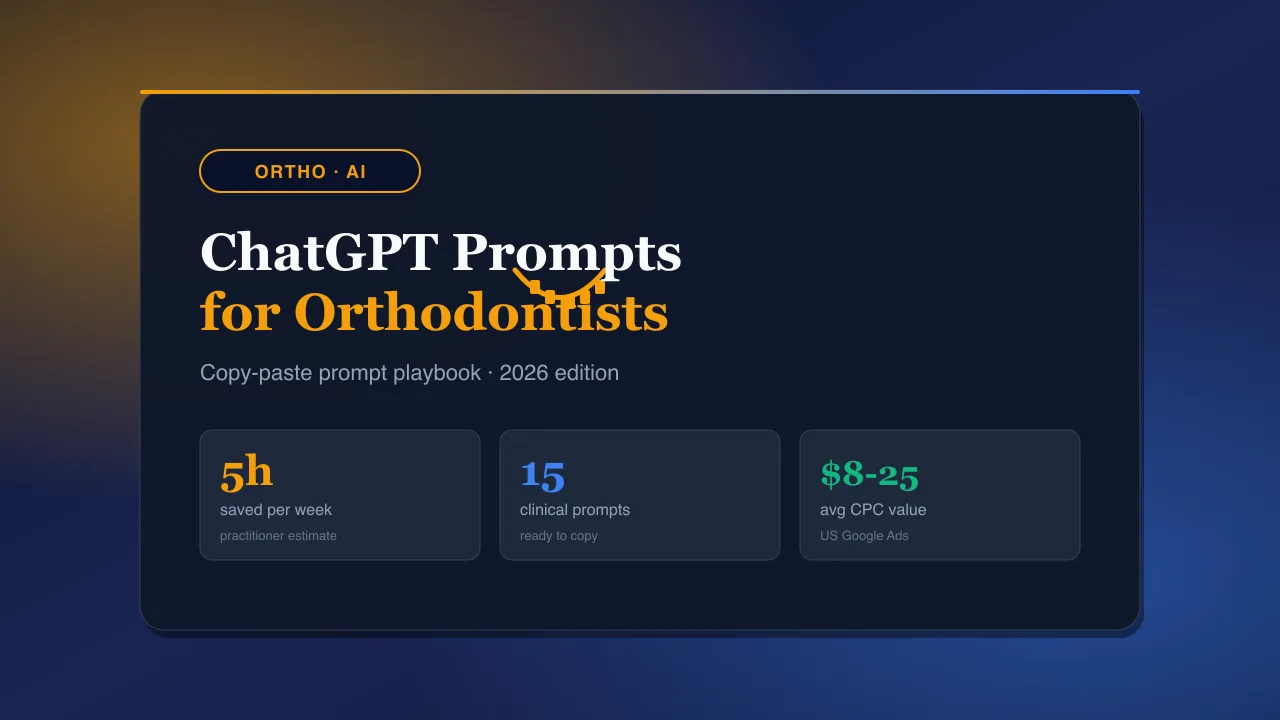 ChatGPT Prompts for Orthodontists 2026: 15 Chair-Side Scripts