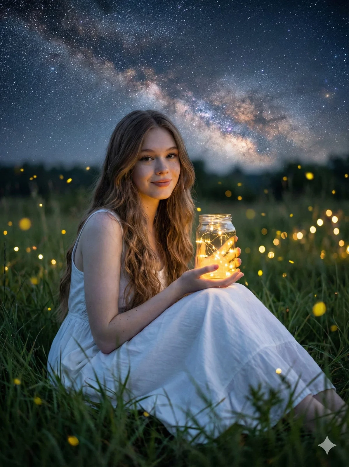 glowing fireflies