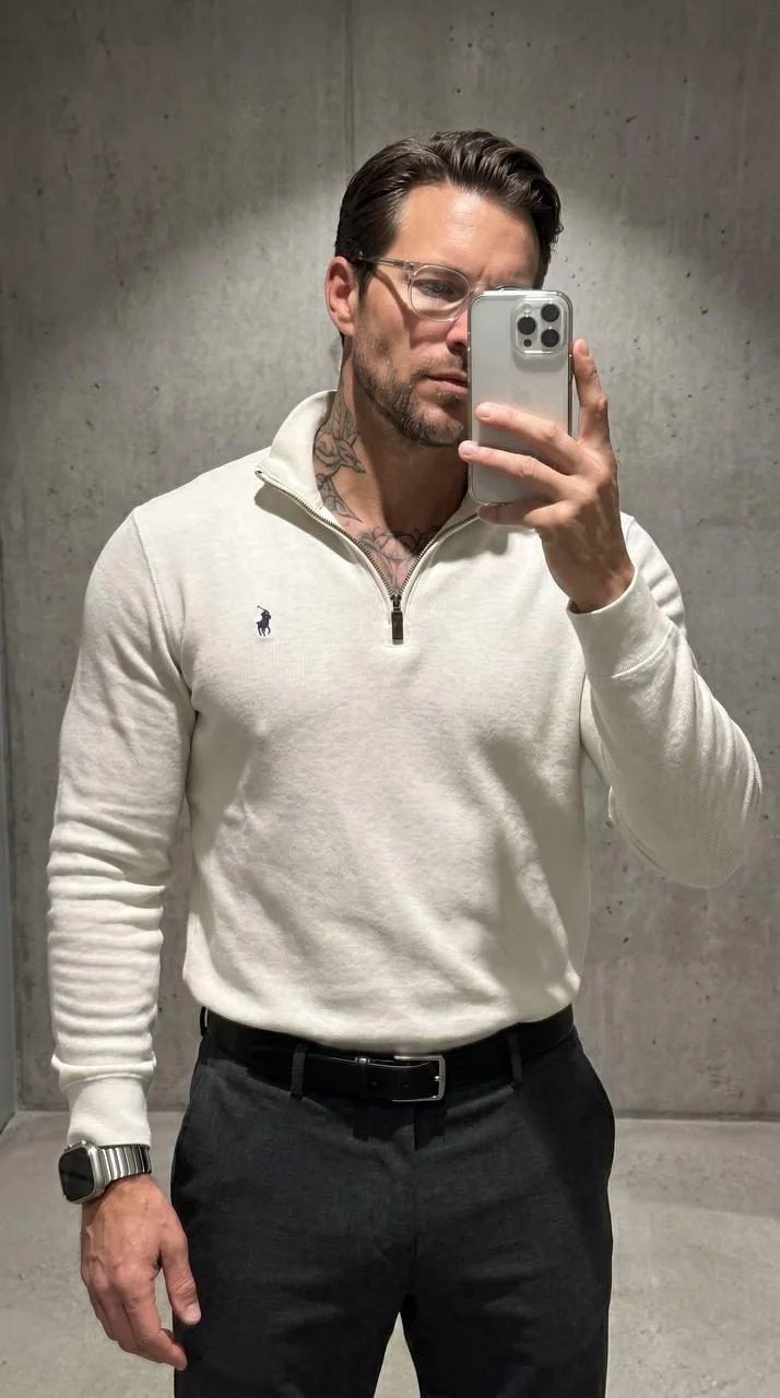 Minimalist Mirror Self-Portrait