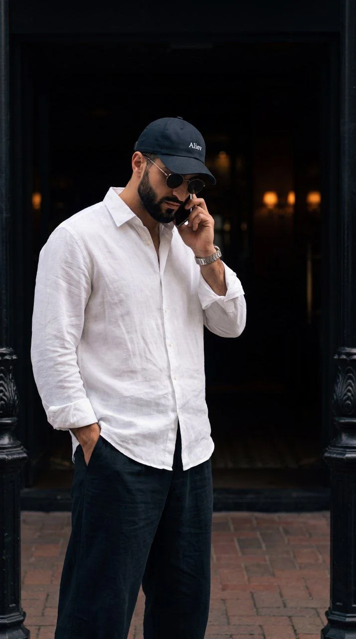Dark Entrance Linen Portrait