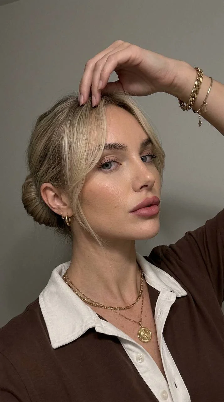 Muted Hair-Touch Selfie