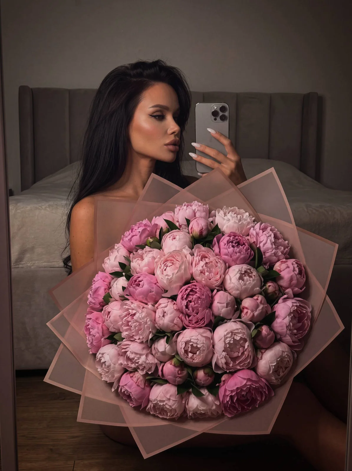 Muted Peony Mirror